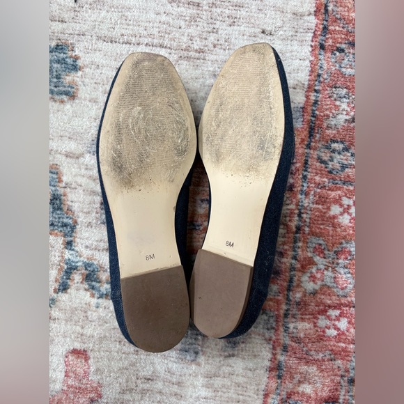 Talbots Stella Bit Loafers Blue Denim Leather Chic Square Toe Womens 8 - Picture 9 of 11